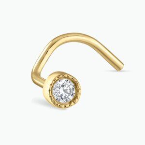 Maria Tash Diamond Scalloped Set Nostril Screw 1.2mm